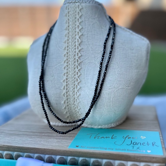 Used Tiffany & Co.Ziegfeld Black Spinel 32” Chain Necklace - Picture 3 of 6